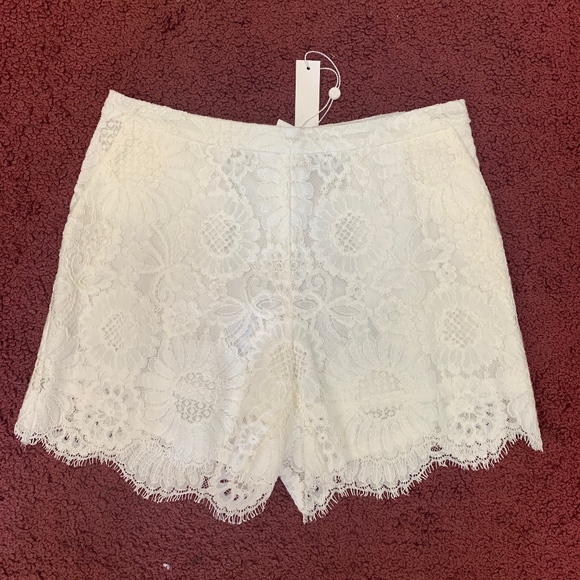Trina Turk White Lace Shorts